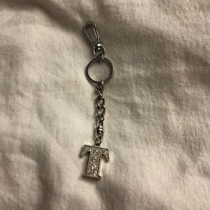 bedazzled T keychain
